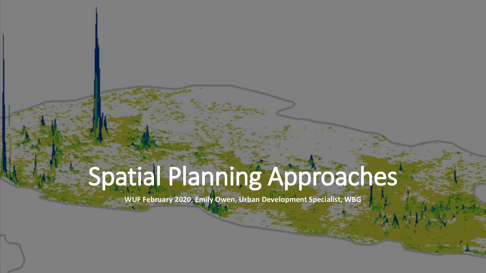 2nd SPP Meeting: Part II – Spatial Planning Approaches
