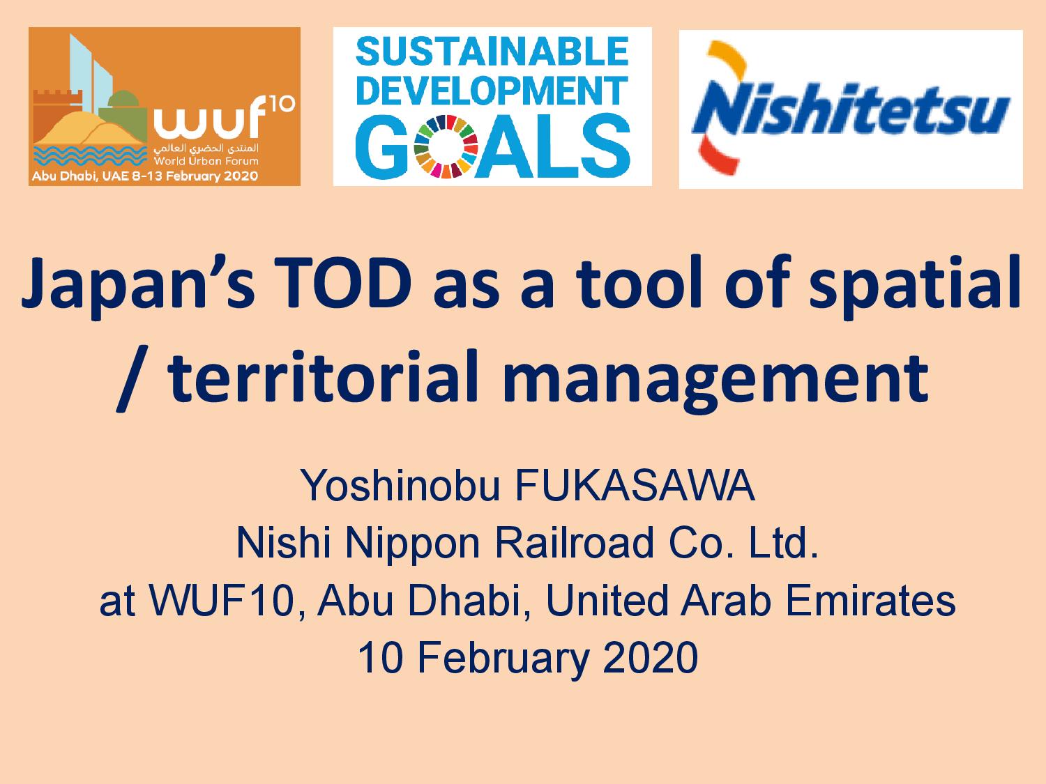2nd Spatial Planning Platform (SPP) Meeting: Part I – Japan’s TOD as a tool of Spatial/Territorial Management