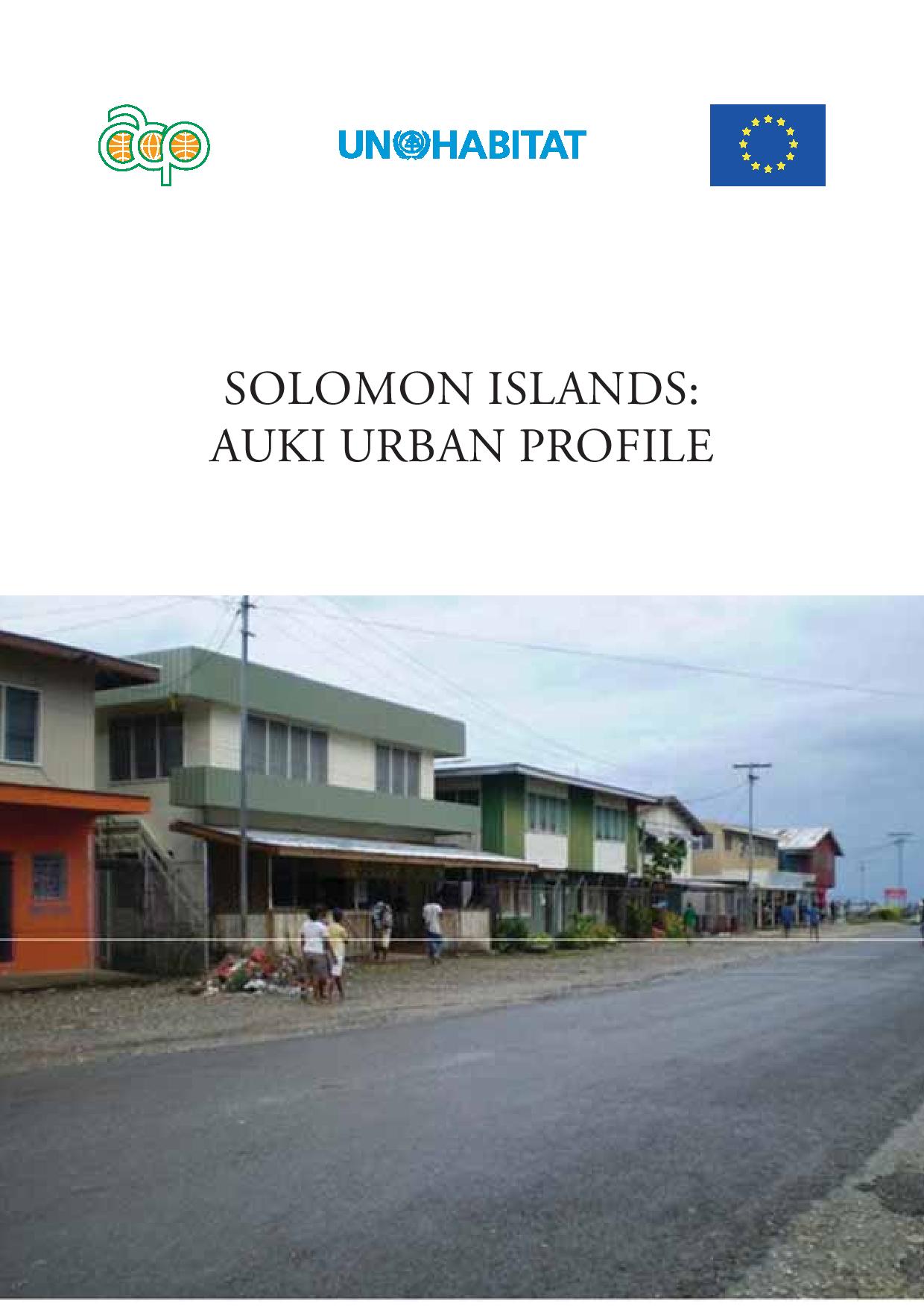 Solomon Islands: Auki Urban Profile