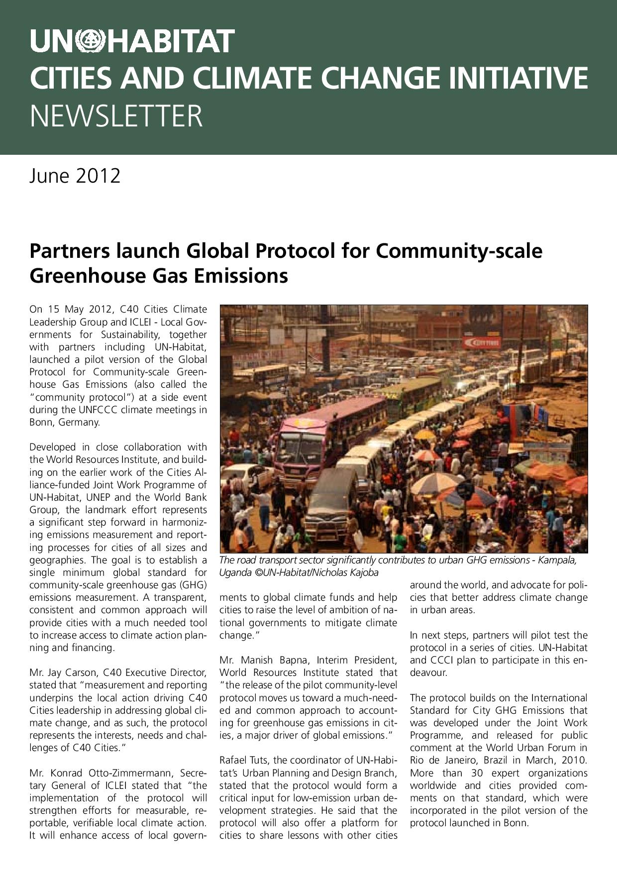 CCCI Newsletter: June 2012