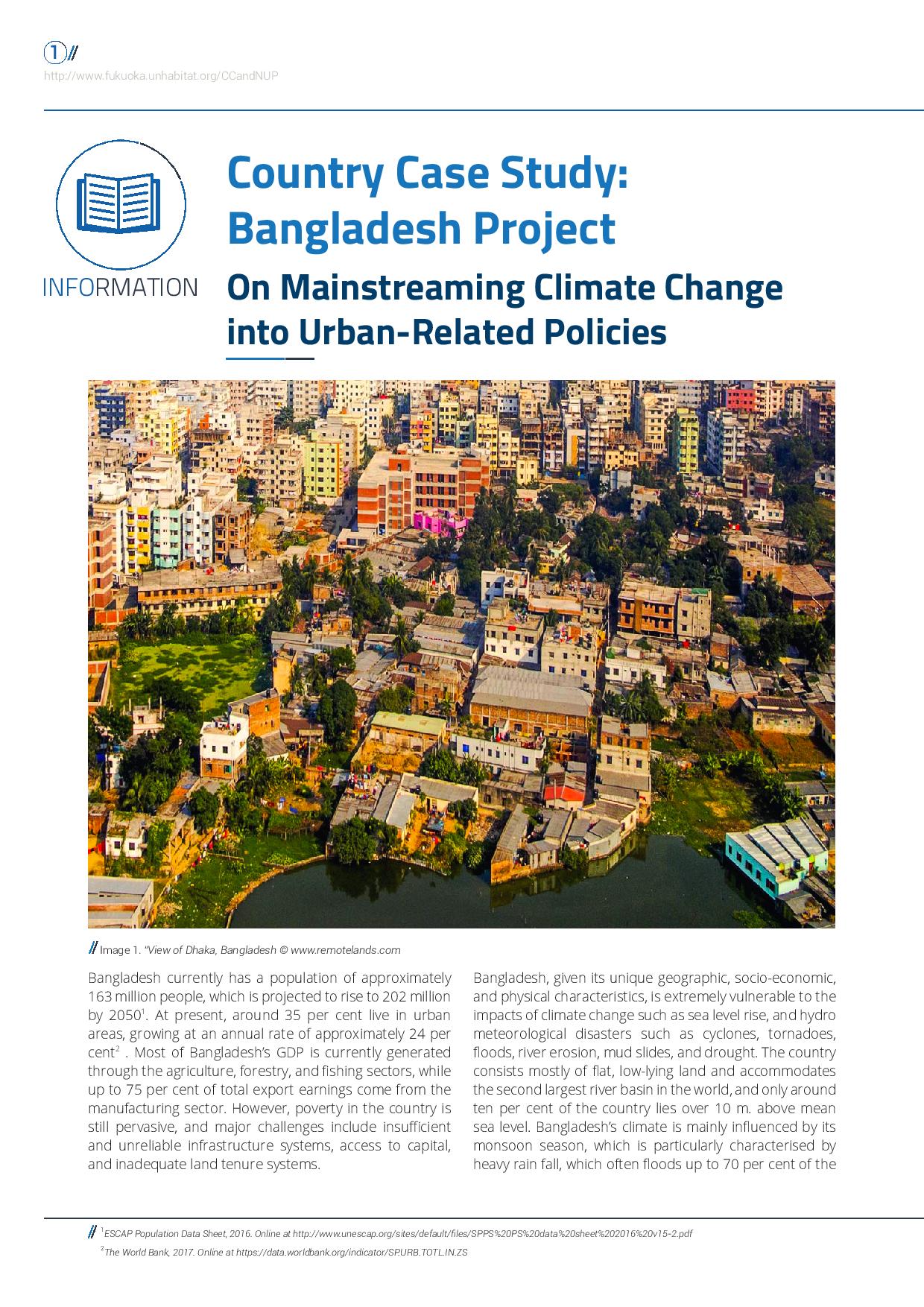 Country Case Study: Bangladesh Project