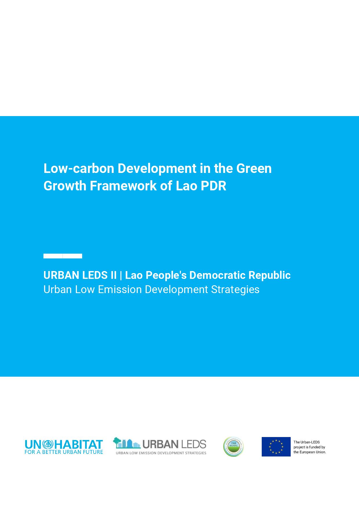 Low-carbon Development in the Green Growth Framework of Lao PDR (2022)