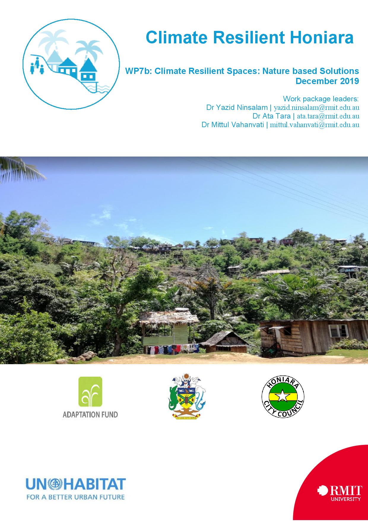 Solomon Islands: Climate Resilient Honiara: Climate Resilient Spaces: Nature based Solutions