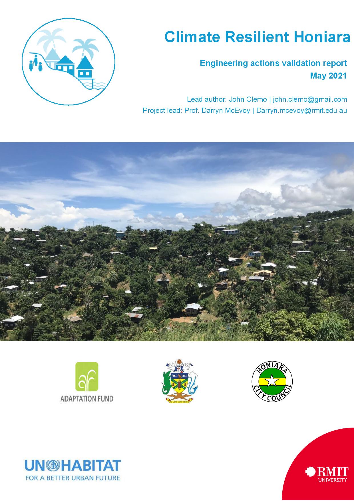 Solomon Islands: Climate Resilient Honiara: Engineering actions validation report