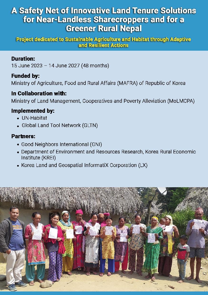 Project Brochure: A Safety Net of Innovative Land Tenure Solutions for Near-Landless Sharecroppers and for a Greener Rural Nepal