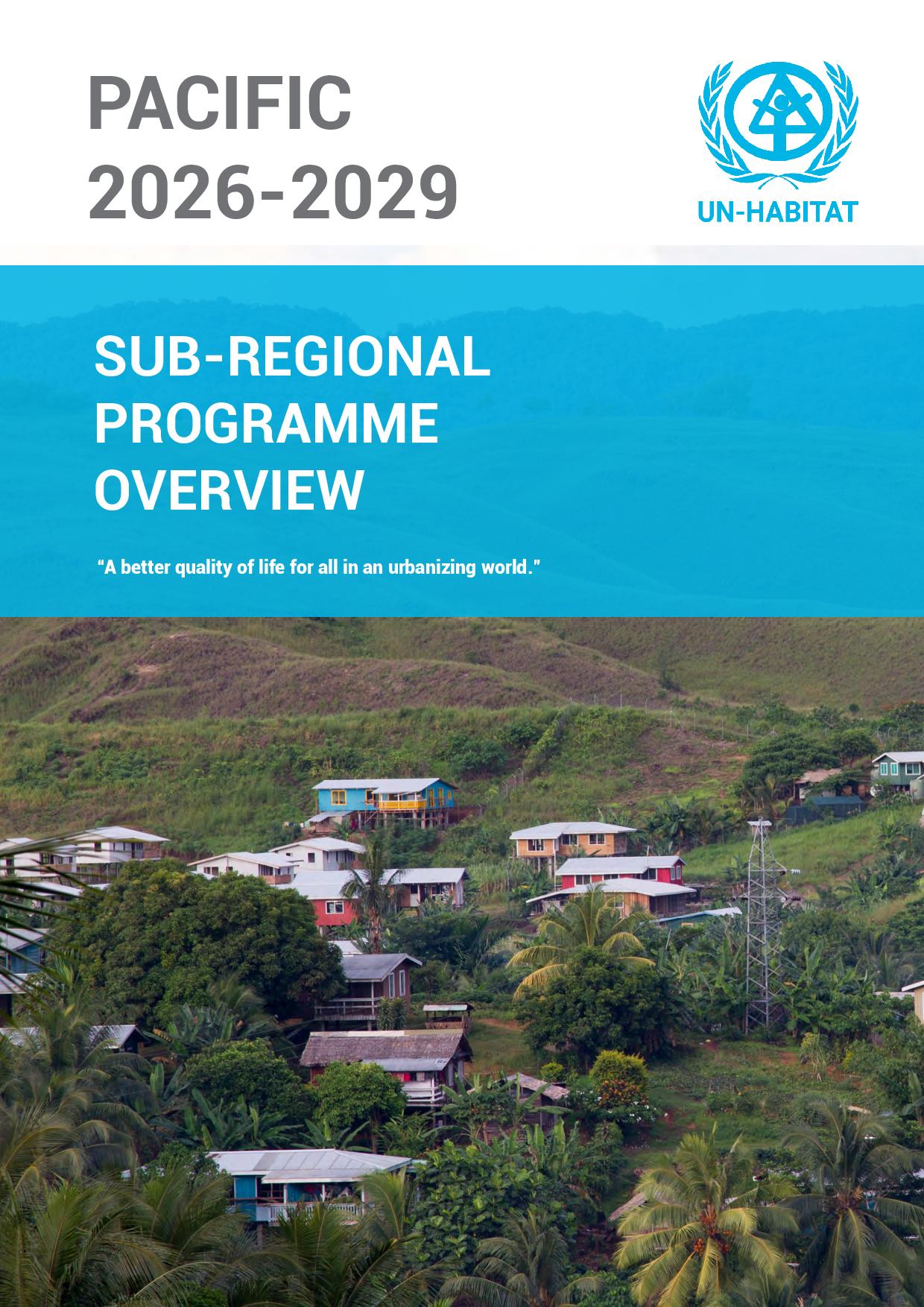 Sub-regional Programme Overview: Pacific 2026-2029