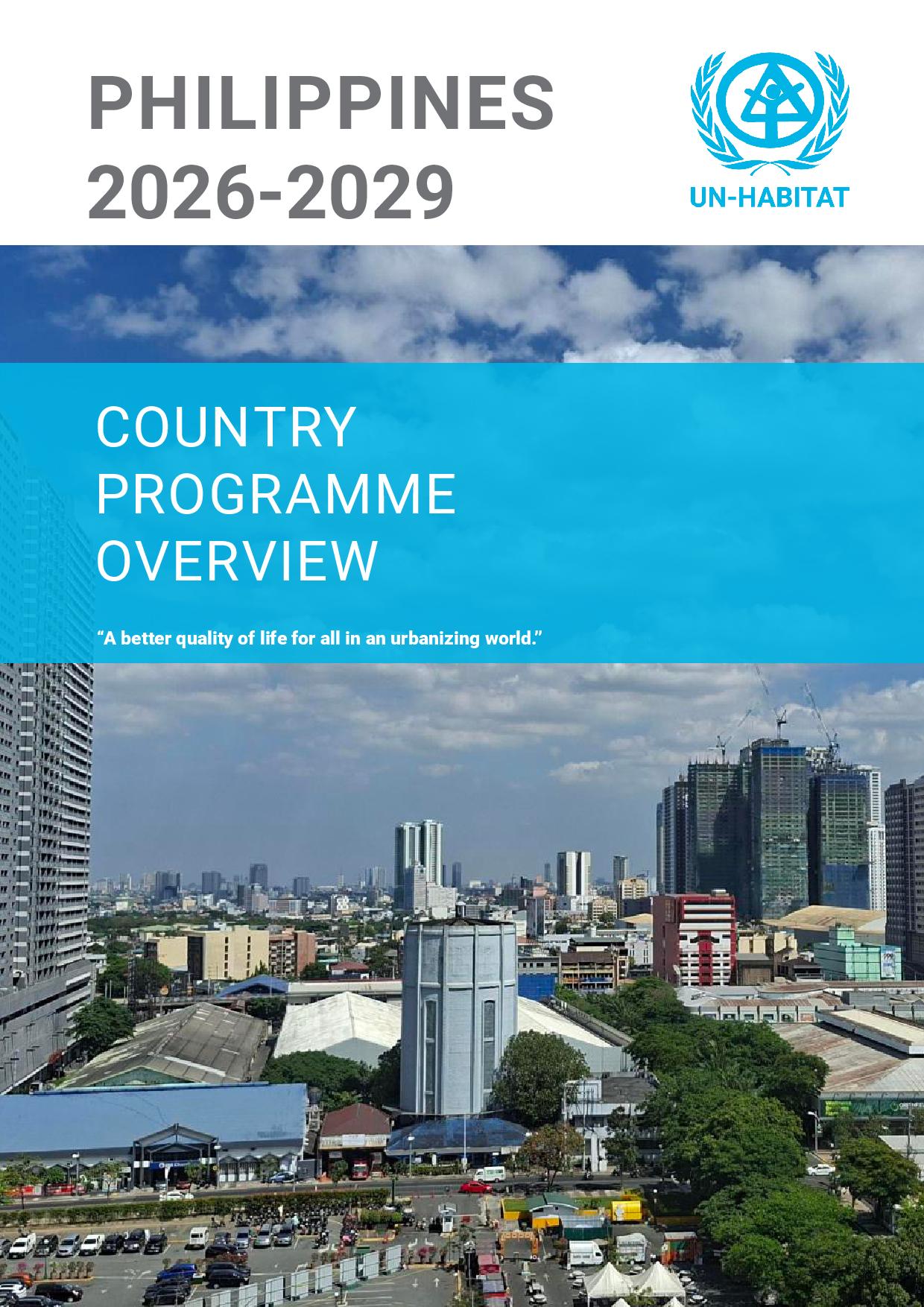 Country Programme Overview: Philippines 2026-2029